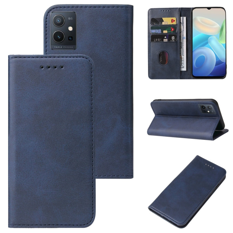 For vivo Y75 5G Magnetic Closure Leather Phone Case