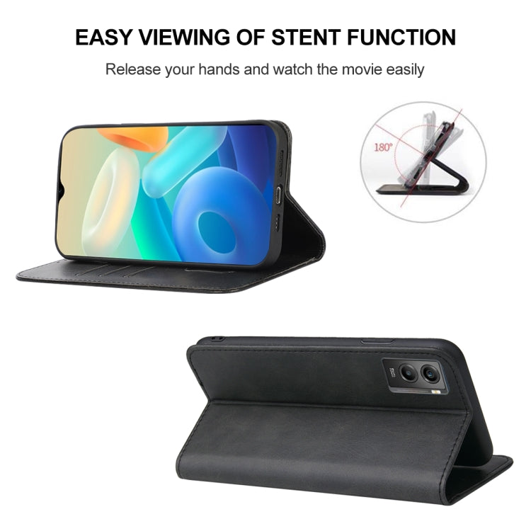 For vivo Y55s 5G Magnetic Closure Leather Phone Case