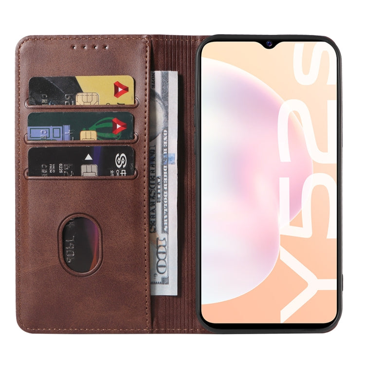 For For vivo Y52s 5G CN Version / iQOO U3 / U3x Magnetic Closure Leather Phone Case