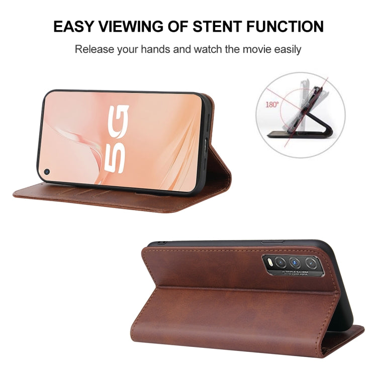 For vivo Y51s Magnetic Closure Leather Phone Case