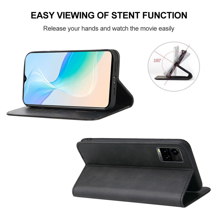 For vivo Y33t Magnetic Closure Leather Phone Case