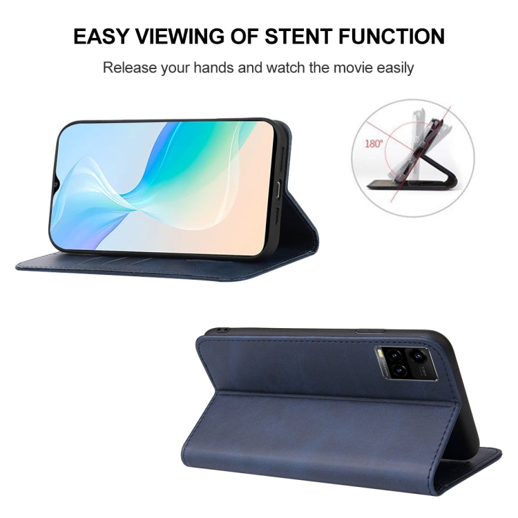 For vivo Y33t Magnetic Closure Leather Phone Case