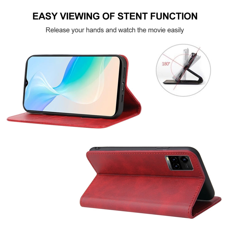 For vivo Y33t Magnetic Closure Leather Phone Case