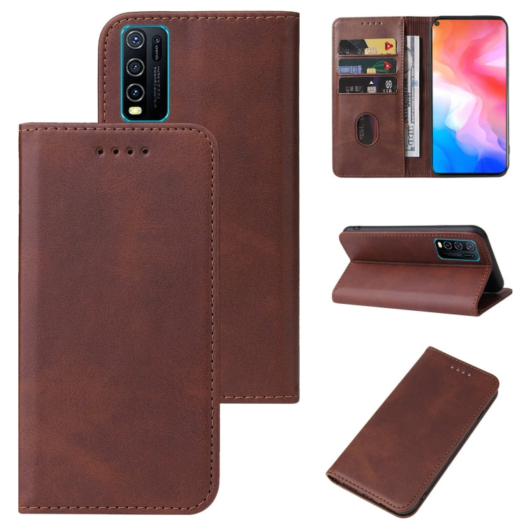 For vivo Y30 Magnetic Closure Leather Phone Case