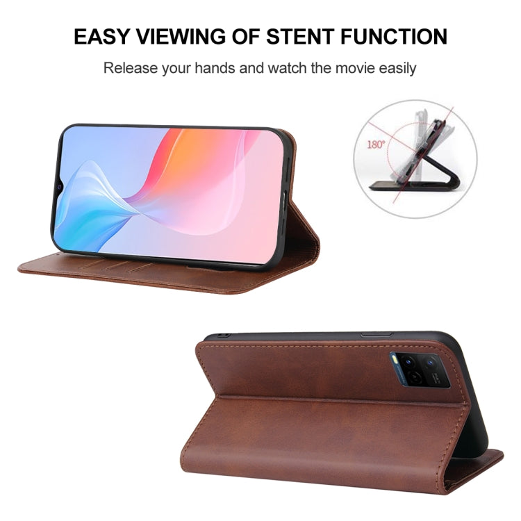 For vivo Y21 2021 Magnetic Closure Leather Phone Case