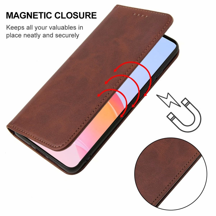 For vivo Y21e Magnetic Closure Leather Phone Case