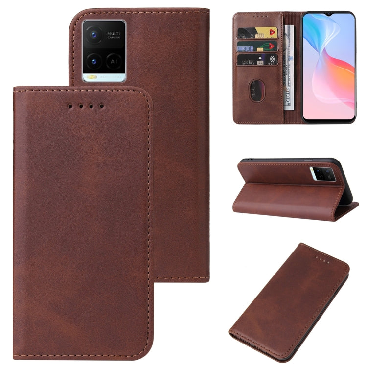 For vivo Y21G Magnetic Closure Leather Phone Case