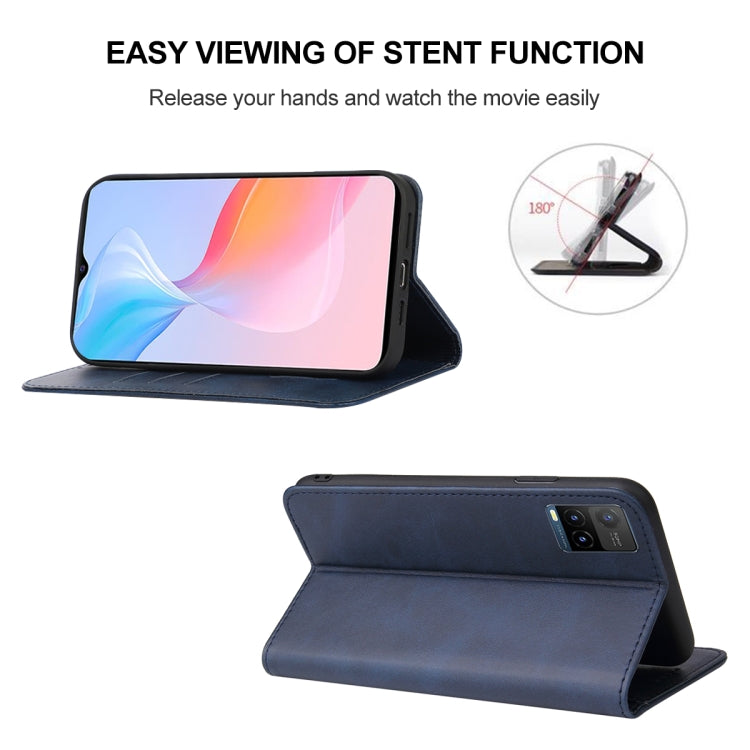 For vivo Y21s Magnetic Closure Leather Phone Case