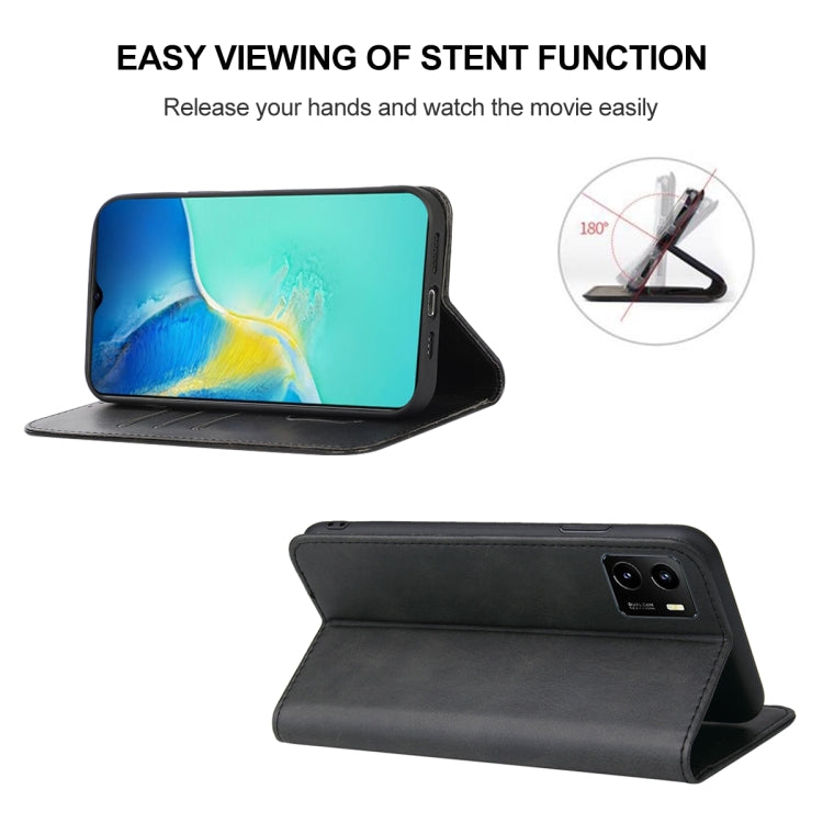 For vivo Y15a Magnetic Closure Leather Phone Case