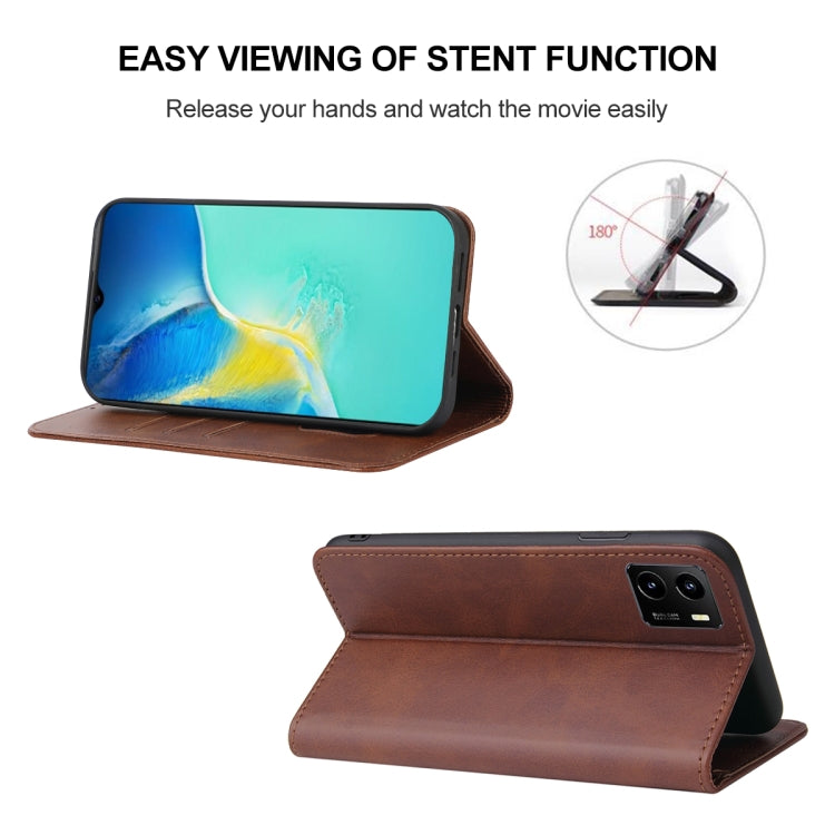 For vivo Y15a Magnetic Closure Leather Phone Case