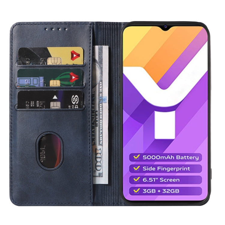 For vivo Y15s Magnetic Closure Leather Phone Case