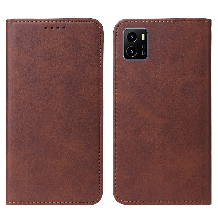 For vivo Y15s Magnetic Closure Leather Phone Case