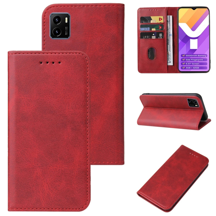 For vivo Y15s Magnetic Closure Leather Phone Case