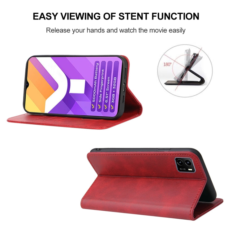 For vivo Y15s Magnetic Closure Leather Phone Case