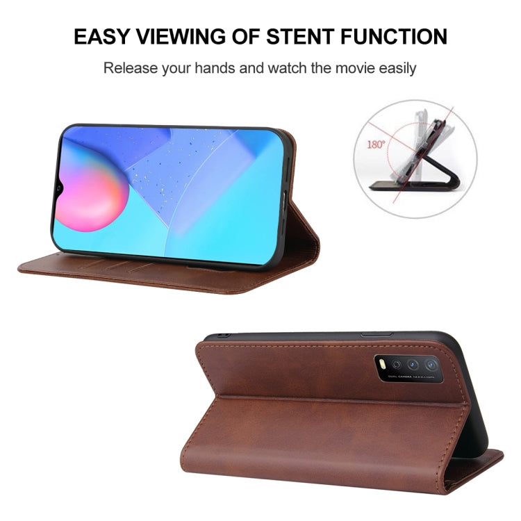 For vivo Y12s Magnetic Closure Leather Phone Case