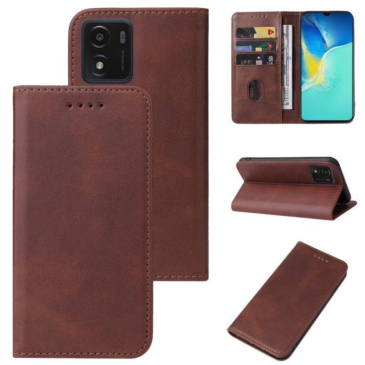 For vivo Y01 Magnetic Closure Leather Phone Case