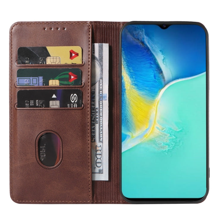 For vivo Y01 Magnetic Closure Leather Phone Case