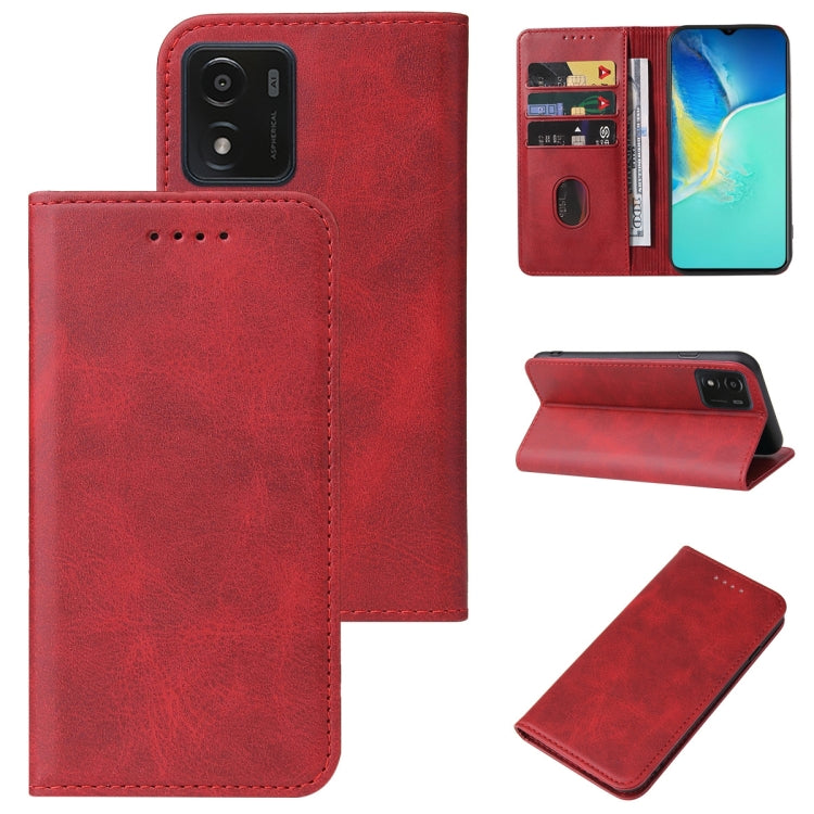 For vivo Y01 Magnetic Closure Leather Phone Case