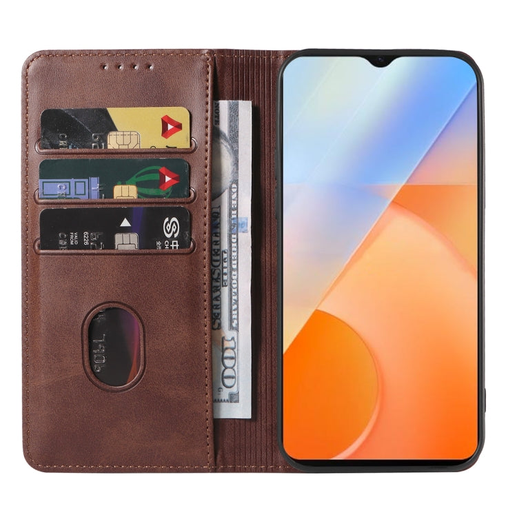 For vivo iQOO Z5x Magnetic Closure Leather Phone Case