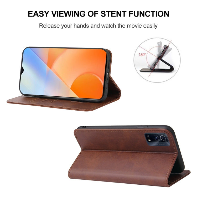 For vivo iQOO Z5x Magnetic Closure Leather Phone Case