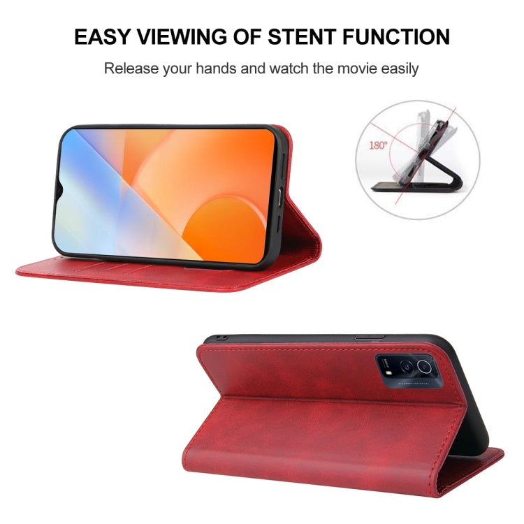 For vivo iQOO Z5x Magnetic Closure Leather Phone Case