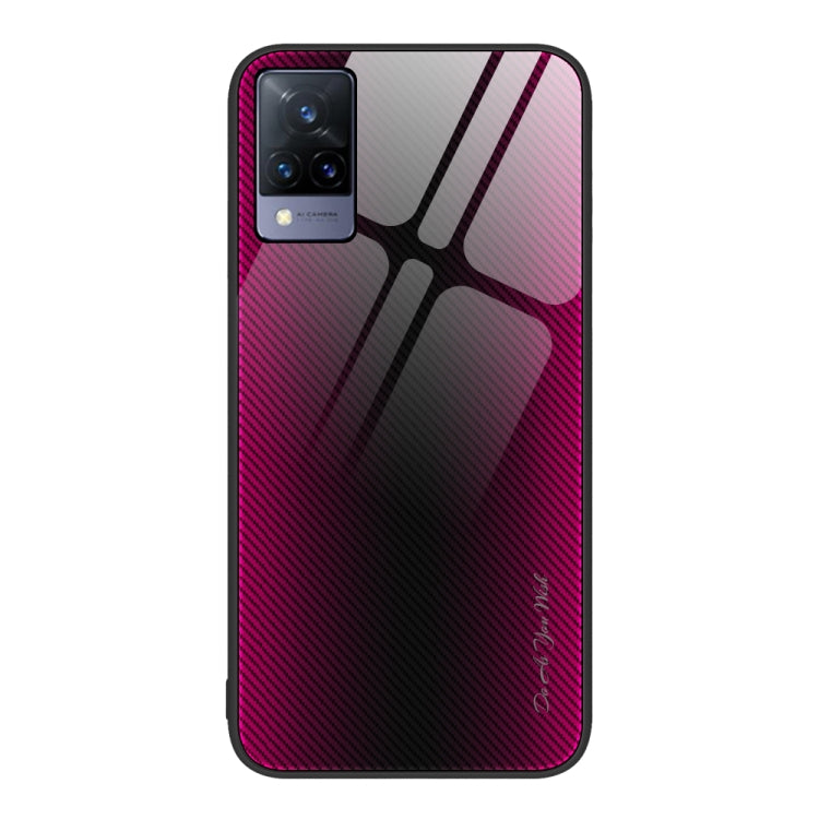 For vivo S9 Texture Gradient Glass TPU Phone Case