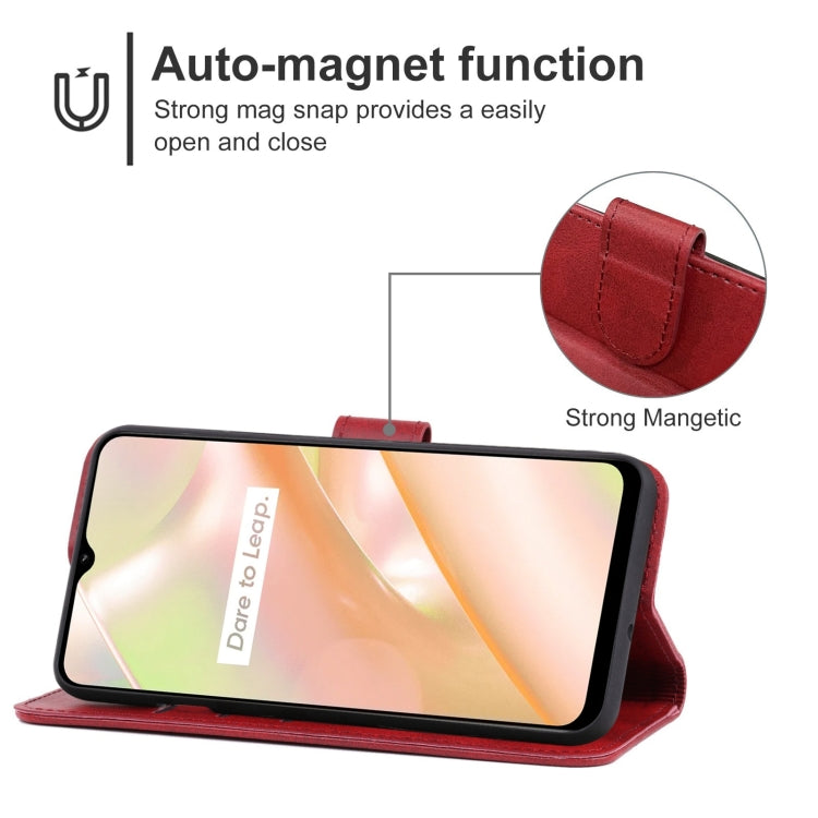 For Realme C33 Leather Phone Case