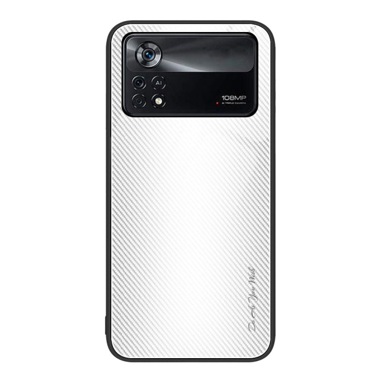 For Xiaomi Poco X4 Pro 5G Texture Gradient Glass TPU Phone Case