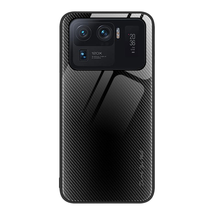 For Xiaomi Mi 11 Ultra Texture Gradient Glass TPU Phone Case