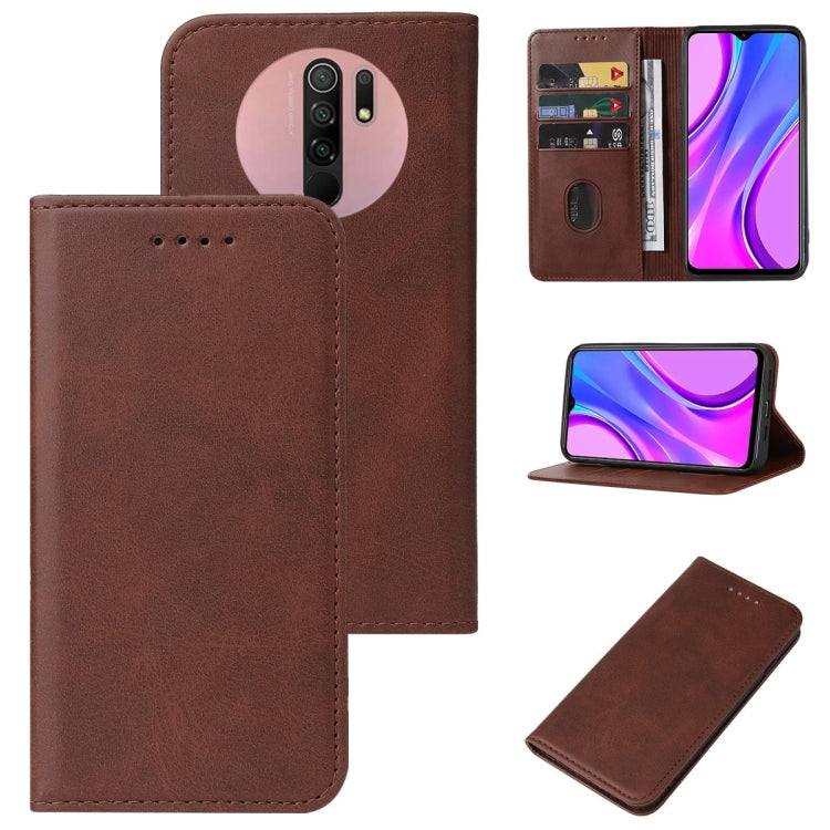 For Xiaomi Redmi 9 Prime Magnetic Closure Leather Phone Case
