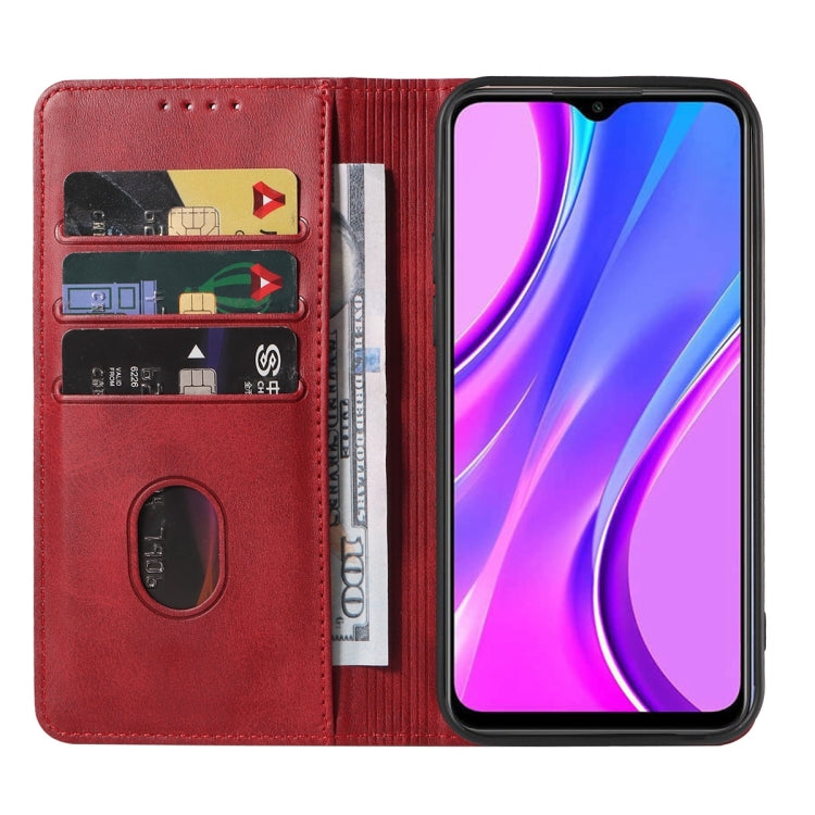 For Xiaomi Redmi 9 Prime Magnetic Closure Leather Phone Case