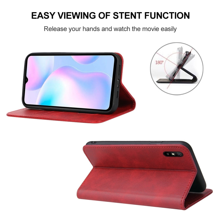 For Xiaomi Redmi 9A Sport Magnetic Closure Leather Phone Case