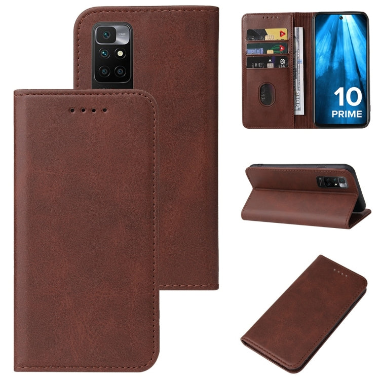 For Xiaomi Redmi 10 Prime 2022 Magnetic Closure Leather Phone Case