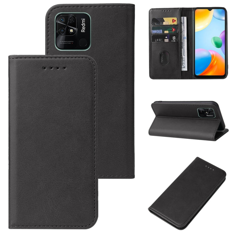 For Xiaomi Redmi 10C Magnetic Closure Leather Phone Case