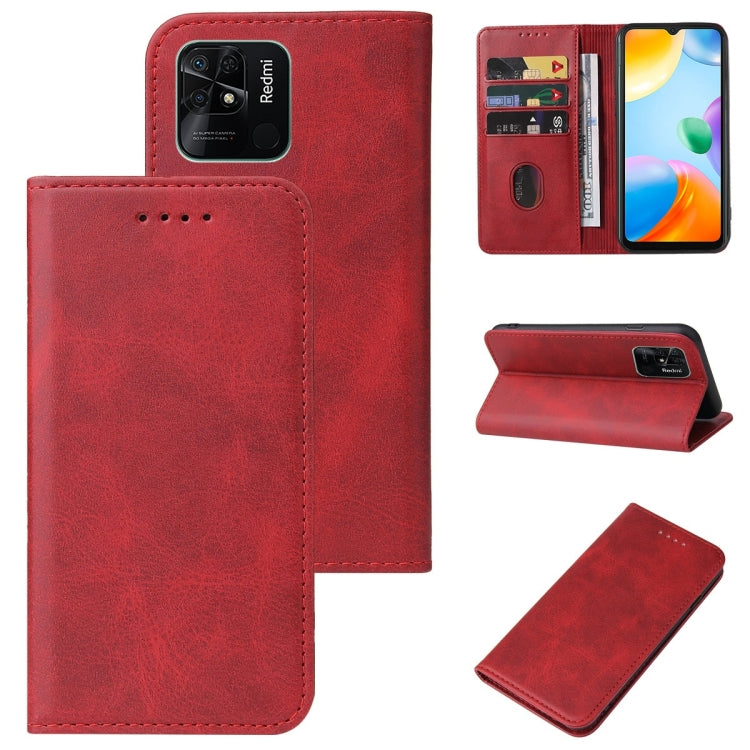 For Xiaomi Redmi 10C Magnetic Closure Leather Phone Case