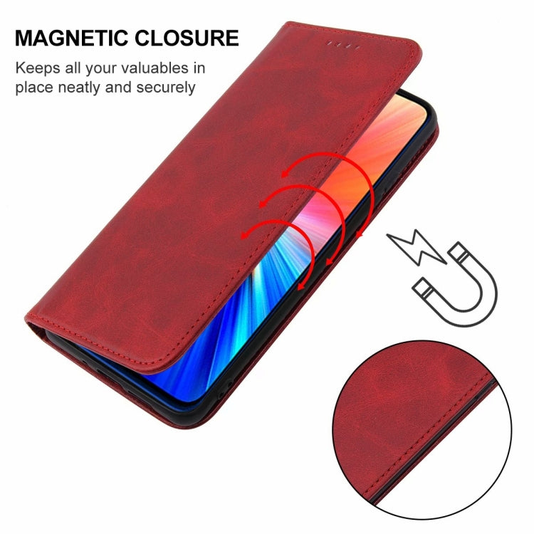 For Xiaomi Redmi Note 8 2021 Magnetic Closure Leather Phone Case