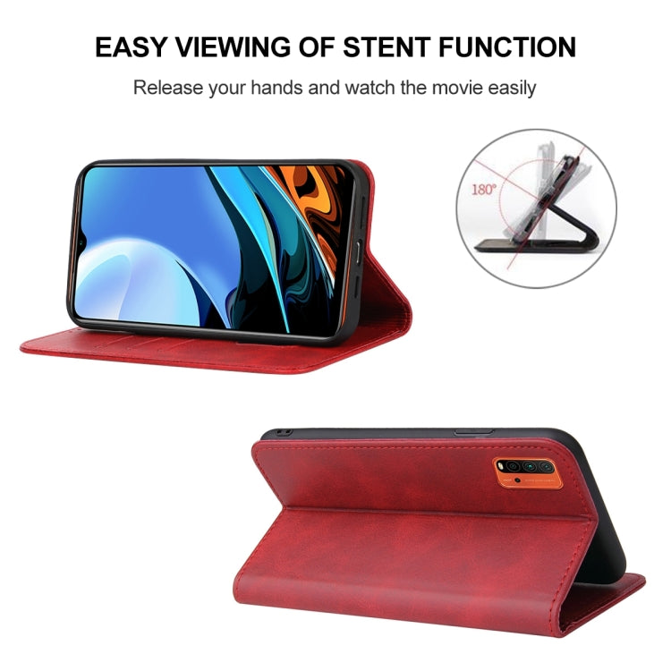 For Xiaomi Redmi 9 Power India Magnetic Closure Leather Phone Case