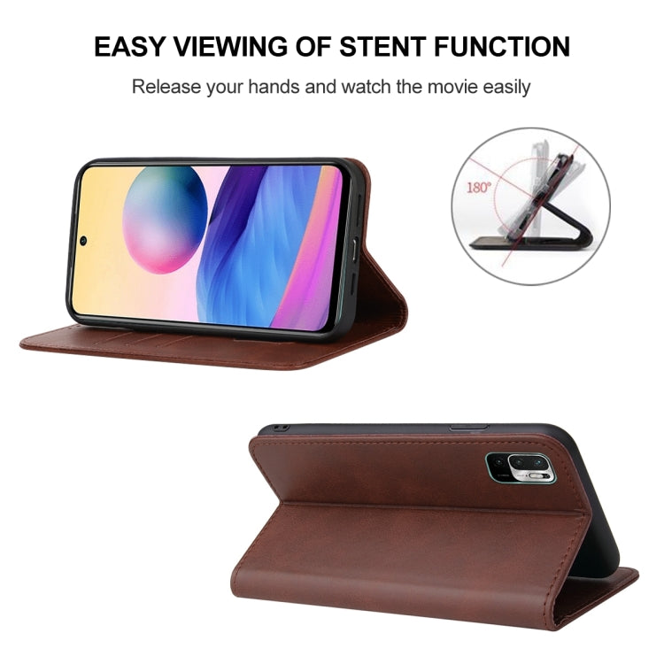 For Xiaomi Redmi Note 10 JE Magnetic Closure Leather Phone Case