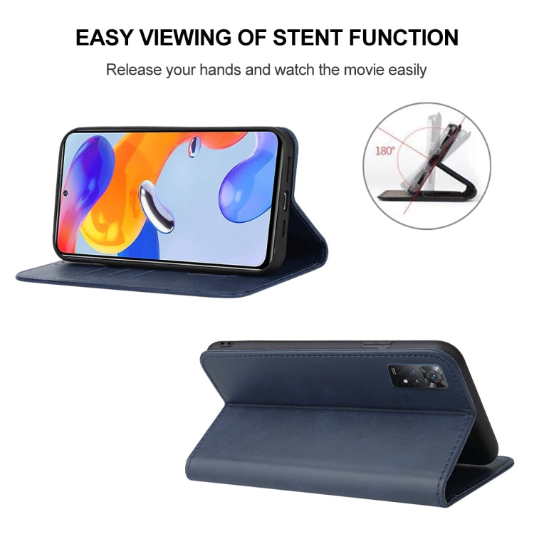 For Xiaomi Redmi Note 11 Pro 5G Magnetic Closure Leather Phone Case