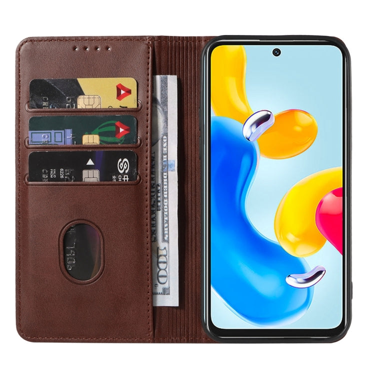 For Xiaomi Redmi Note 11S 5G Magnetic Closure Leather Phone Case