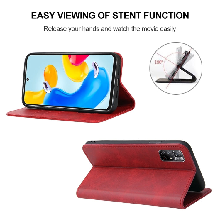 For Xiaomi Redmi Note 11S 5G Magnetic Closure Leather Phone Case
