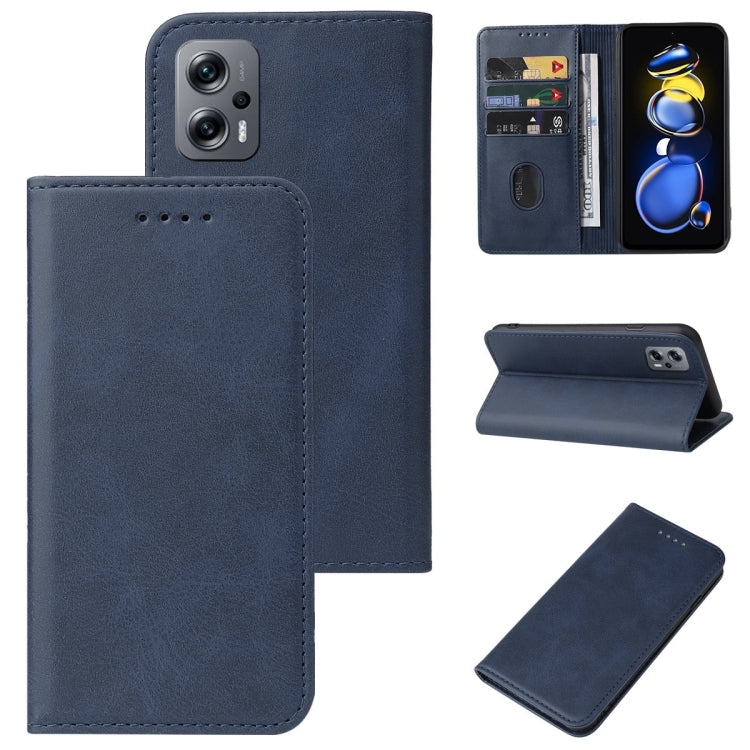 For Xiaomi Redmi Note 11T Pro+ Magnetic Closure Leather Phone Case