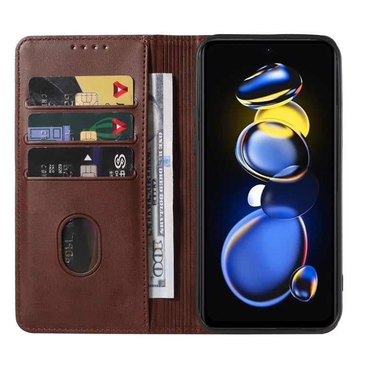 For Xiaomi Redmi Note 11T Pro+ Magnetic Closure Leather Phone Case