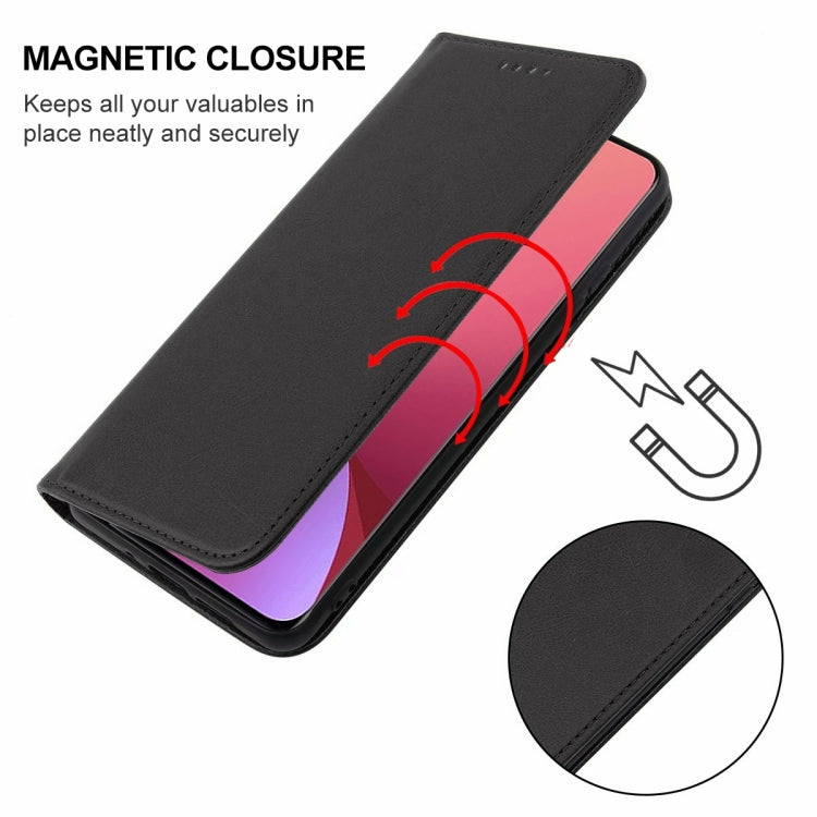 For Xiaomi 12 Magnetic Closure Leather Phone Case