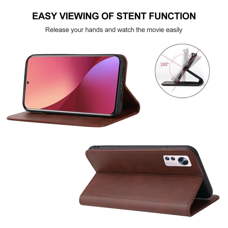 For Xiaomi 12 Magnetic Closure Leather Phone Case