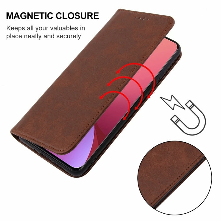 For Xiaomi 12 Magnetic Closure Leather Phone Case