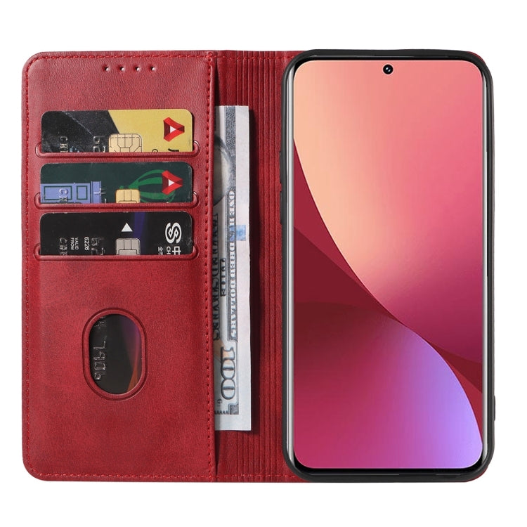 For Xiaomi 12 Magnetic Closure Leather Phone Case