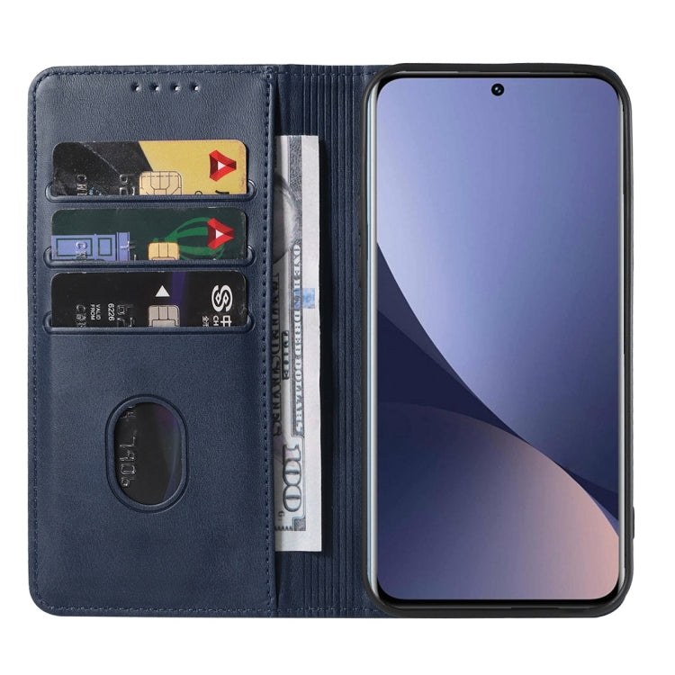 For Xiaomi 12 5G Magnetic Closure Leather Phone Case