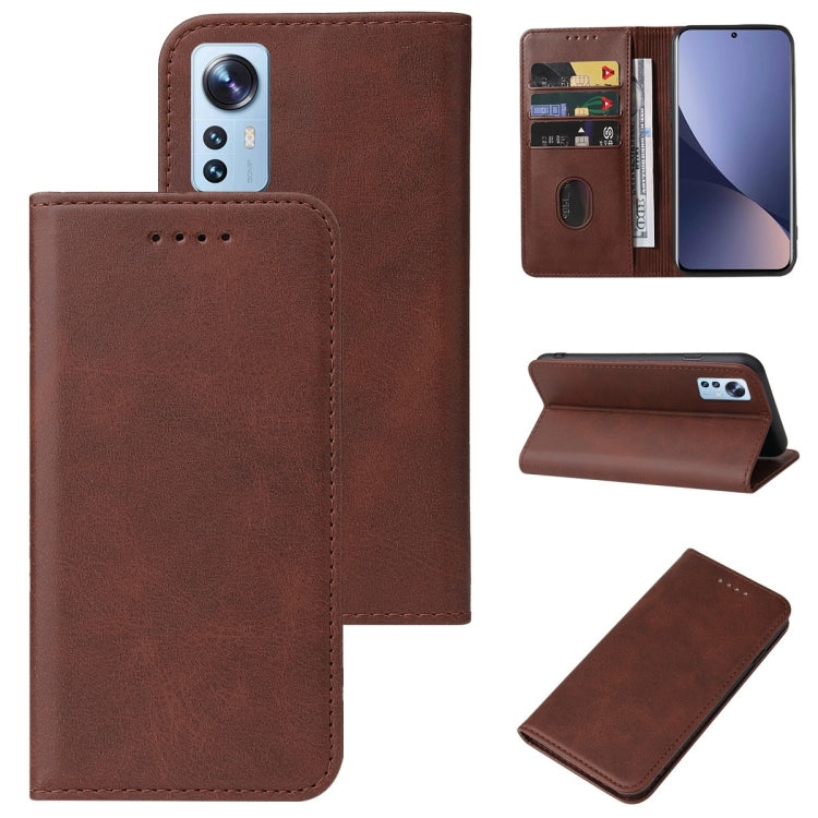 For Xiaomi 12 5G Magnetic Closure Leather Phone Case