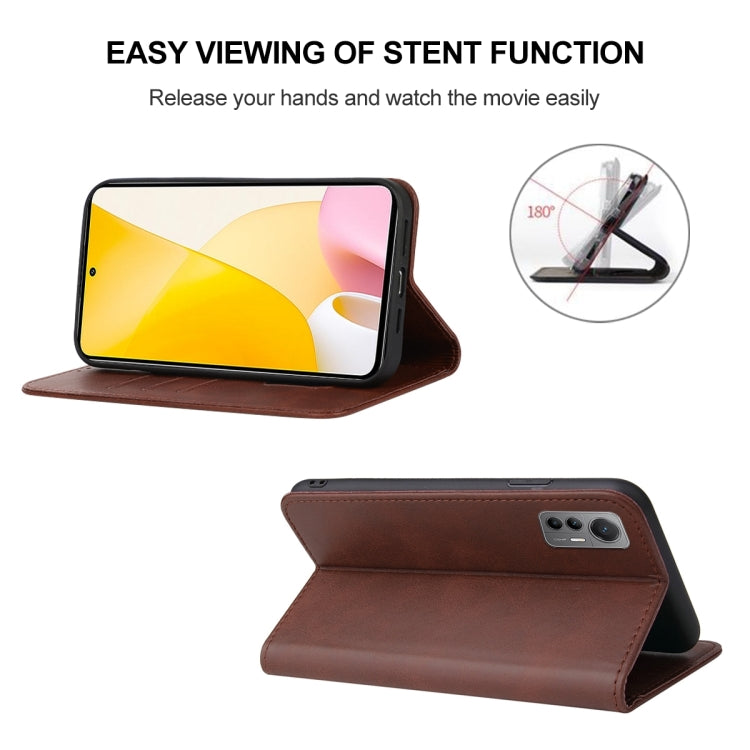 For Xiaomi 12 Lite Magnetic Closure Leather Phone Case